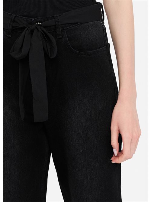 Jeans straight con dettagli in pizzo LIU JO | UF5212D0280/87381